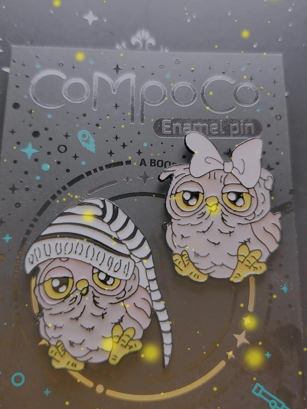Pink Owl Enamel Pin Set - Cute Accessories